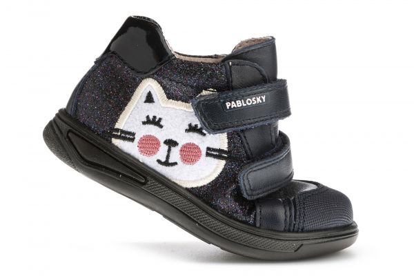 Pablosky navy glitter cat 033720
