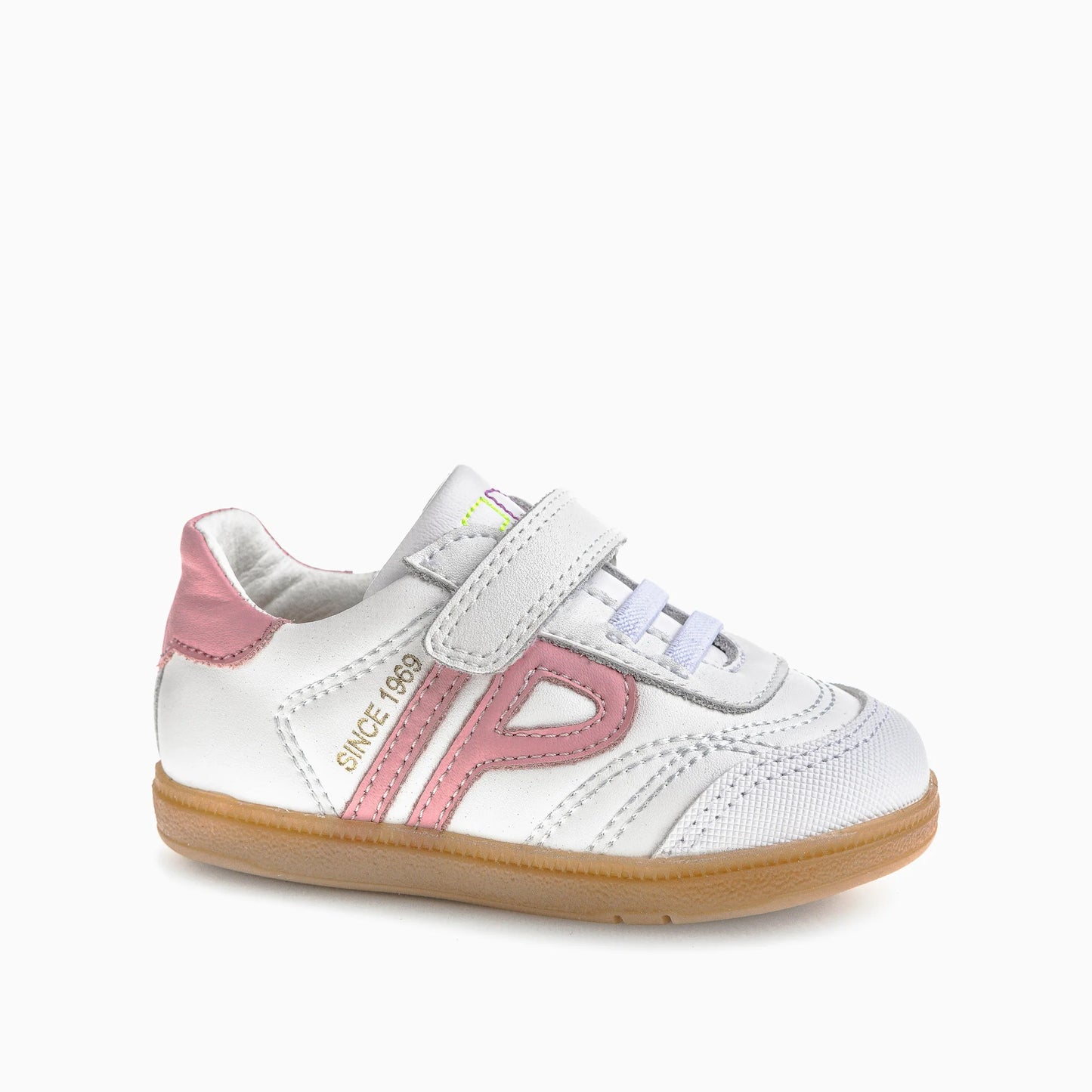 Pablosky velcro trainer white pink - 062307 - Kirbys Footwear Ltd