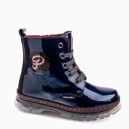 Pablosky boot - navy patent - 434229