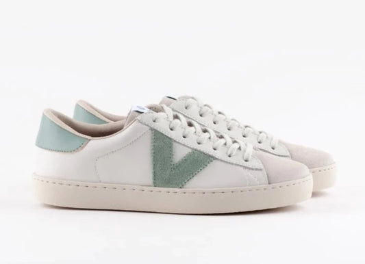 Victoria trainer white jade leather - 1126142 - Kirbys Footwear Ltd
