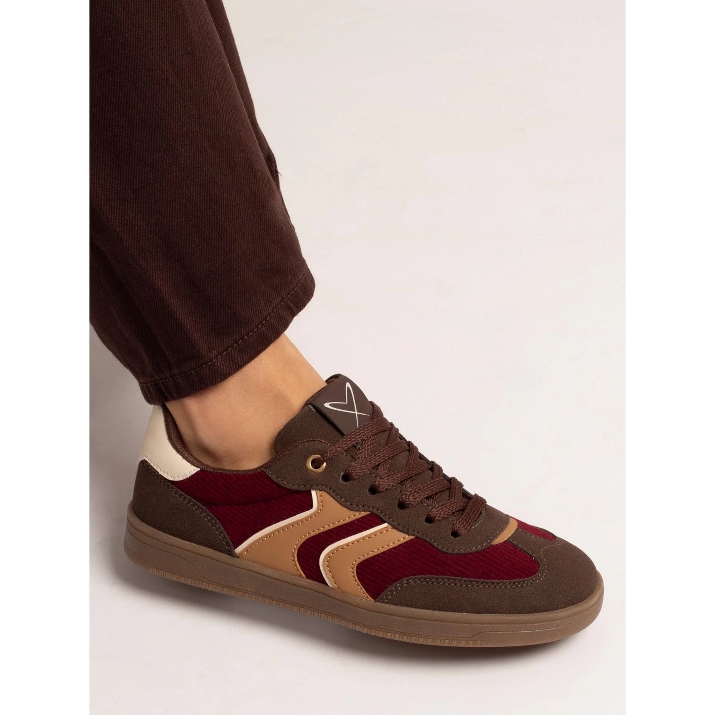 Lunar Jersey trainer - brown print