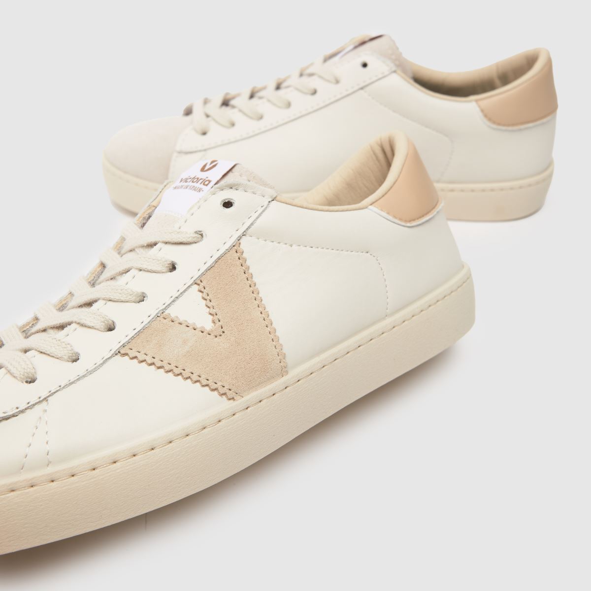 Victoria trainer white beige leather - 1126142
