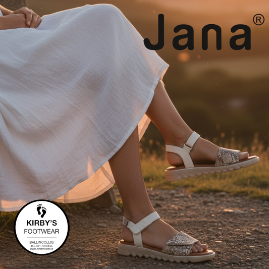 Jana sandal - 28275 - beige snake - Kirbys Footwear Ltd
