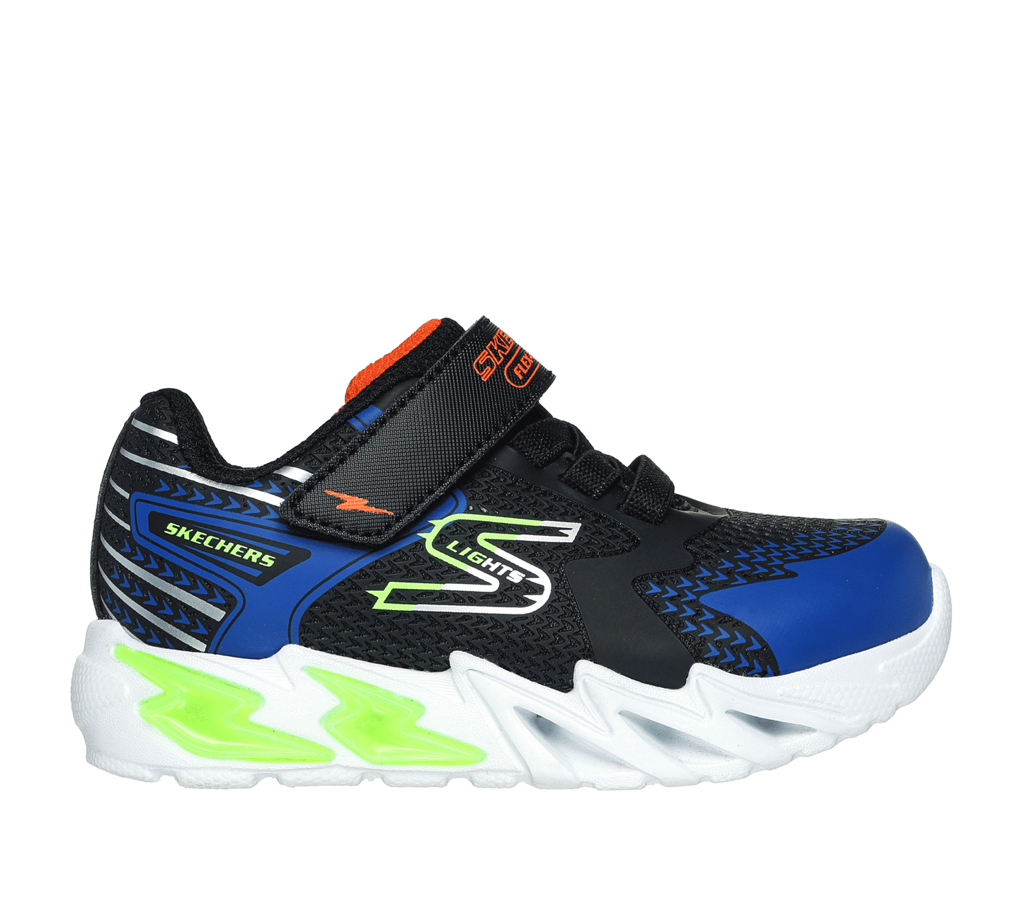 Skechers Flex Glow bolt lights blue