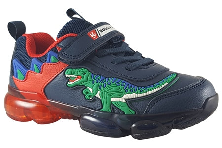 Lelli Kelly Bull Boys T-Rex navy lights