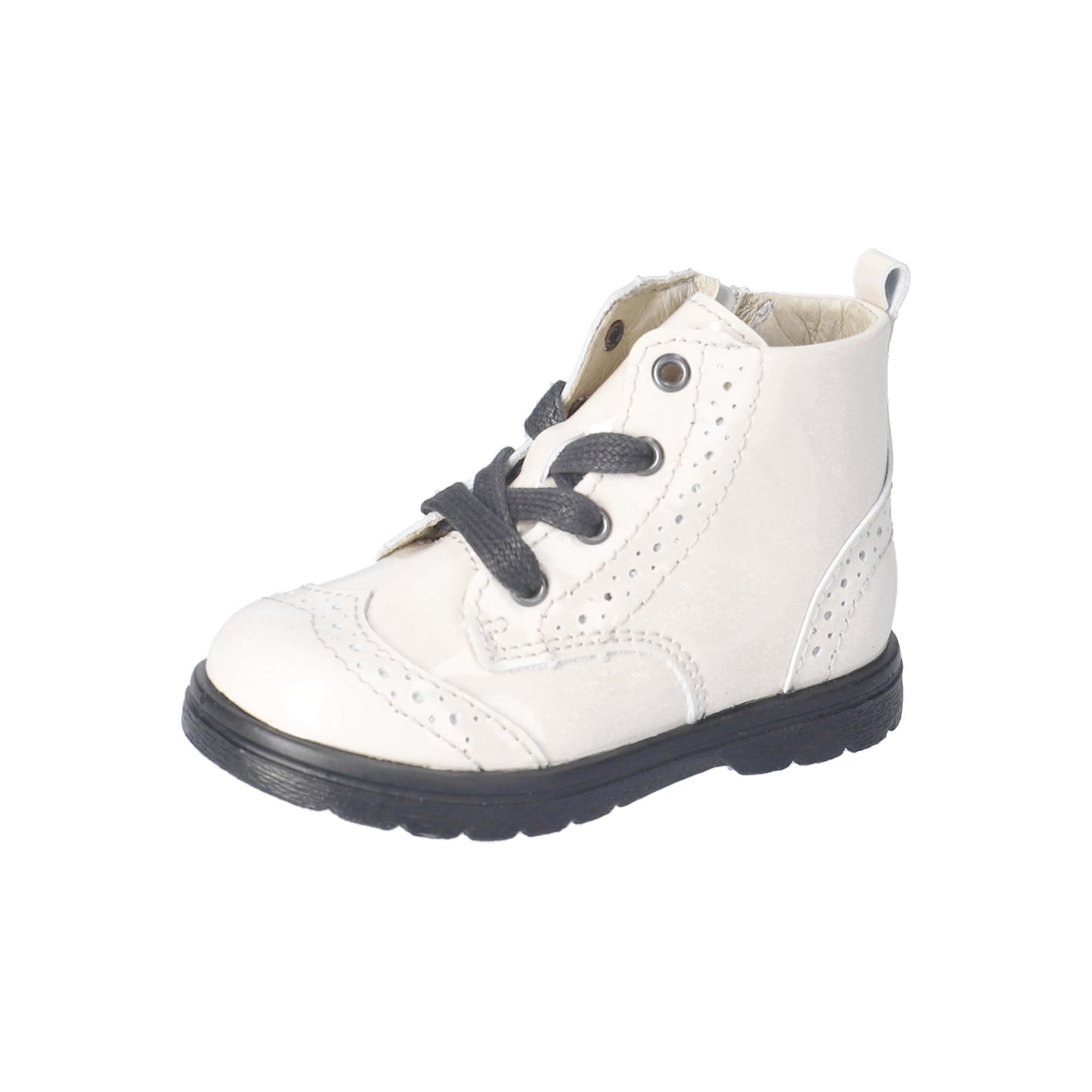 Ricosta Jemmy white patent zip boot