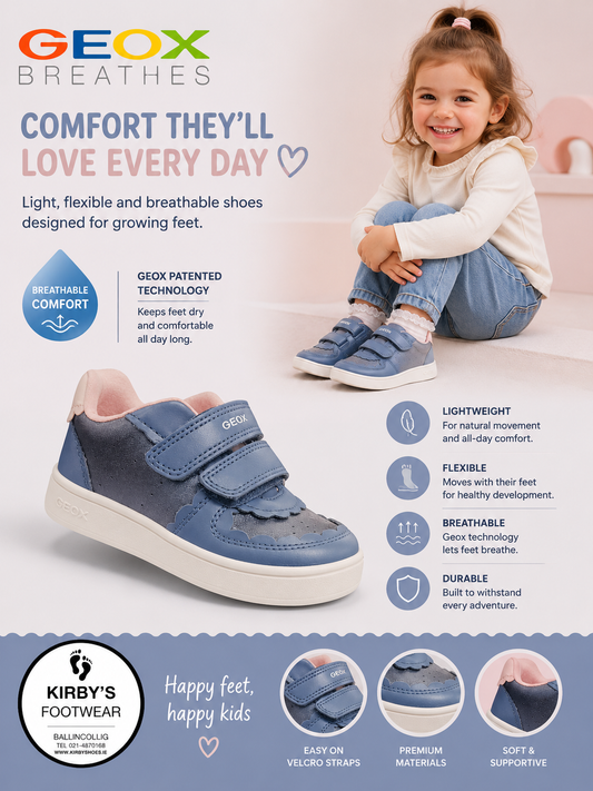 Geox Eclyper trainer navy rose