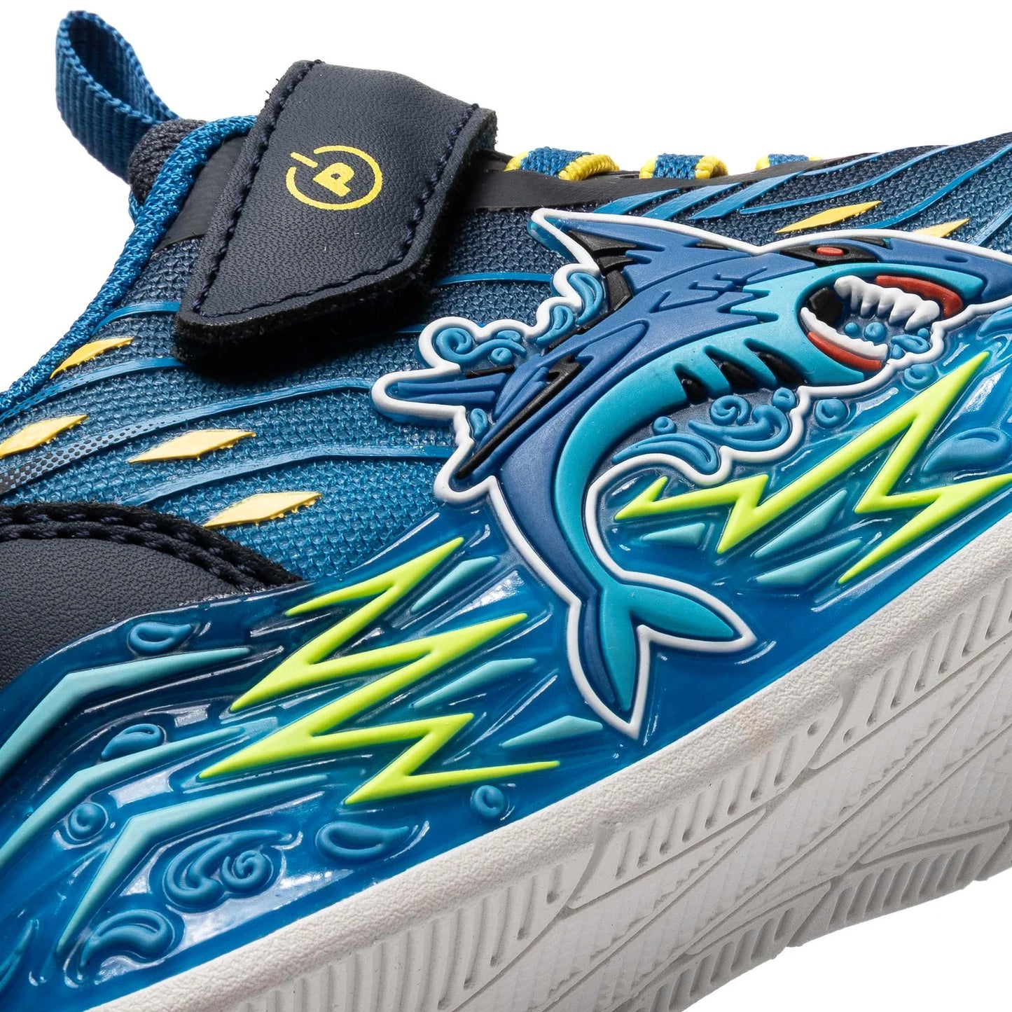 Pablosky trainer navy Shark lights velcro 985120 - Kirbys Footwear Ltd