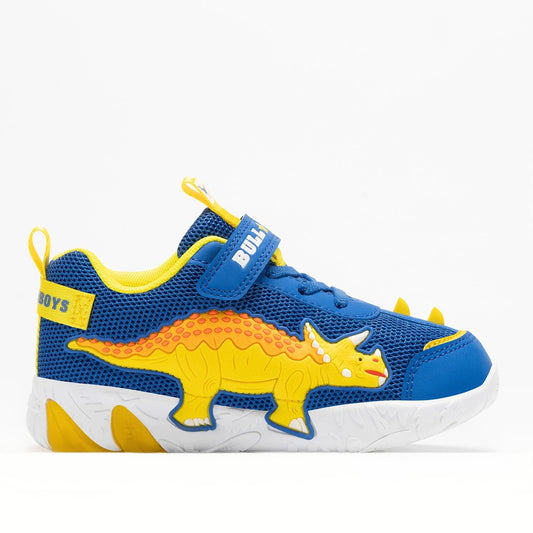 Bull Boys triceratops blue - lights - Kirbys Footwear Ltd