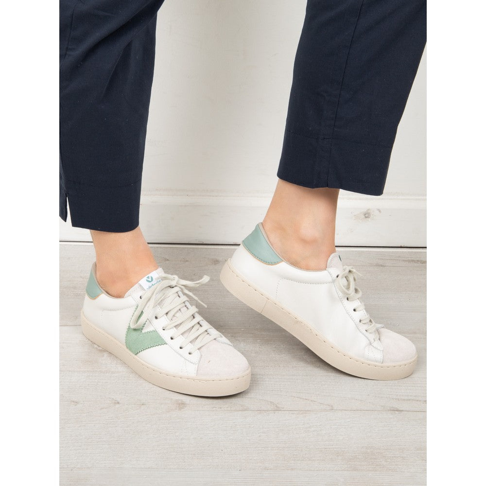 Victoria trainer white jade leather - 1126142 - Kirbys Footwear Ltd