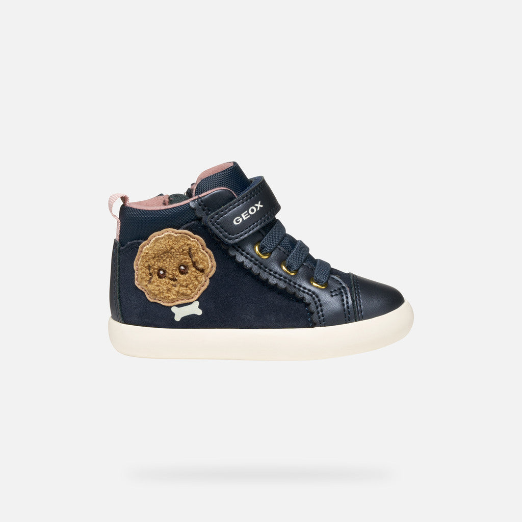 Geox Gisli navy velcro boot - puppy