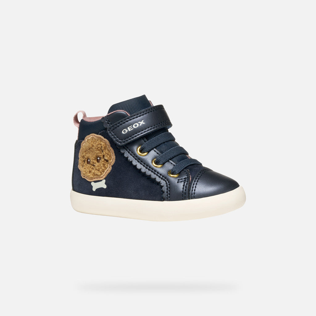 Geox Gisli navy velcro boot - puppy
