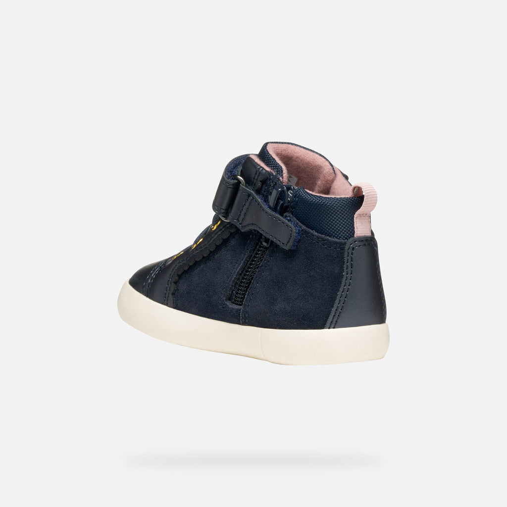 Geox Gisli navy velcro boot - puppy