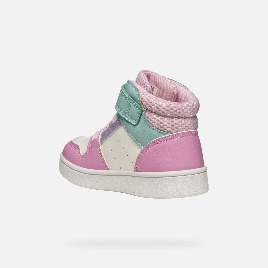 Geox high top trainers Eclyper white pink