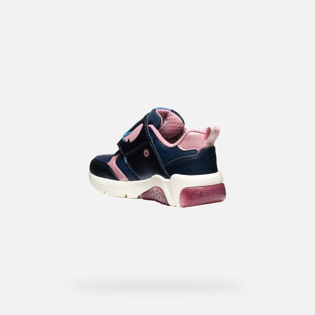 Geox Stitch lights Fadinlight navy pink
