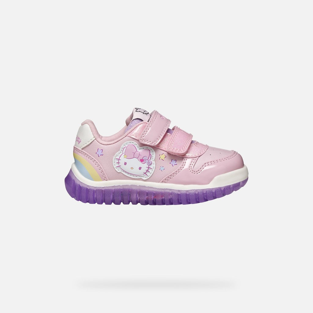 Geox lightyloo velcro pink Hello Kitty lights