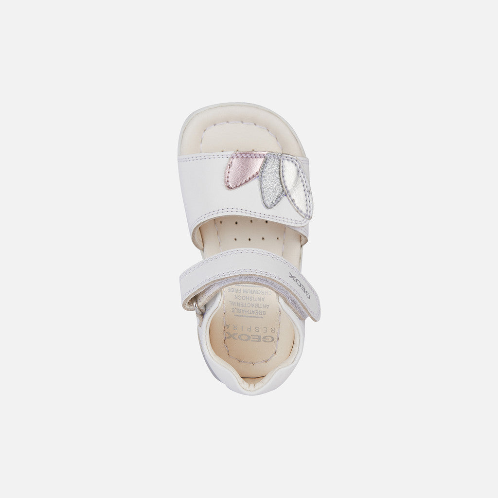 Geox Sandal Alul white silver leather