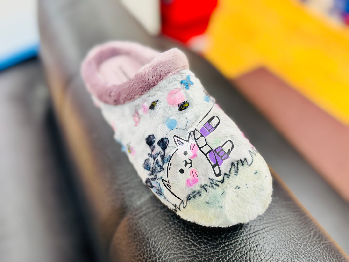 Plumaflex slipper - 12037 - erizo - grey multi