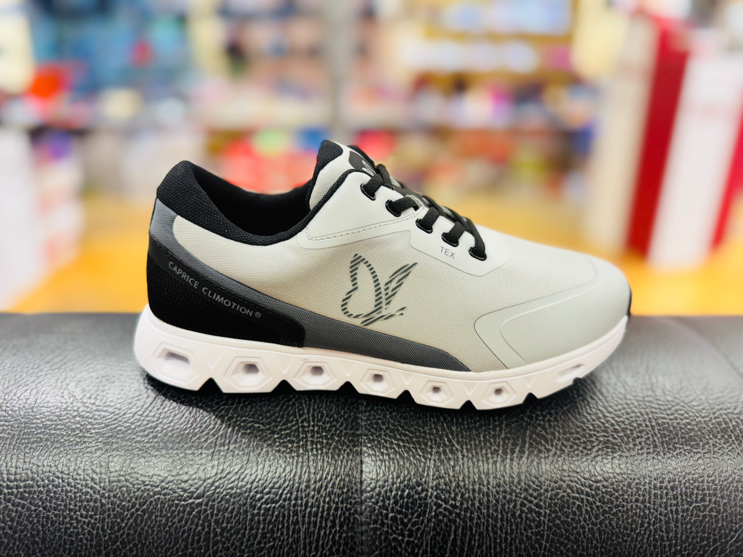 Caprice Climotion waterproof trainer 23604 grey white - waterproof