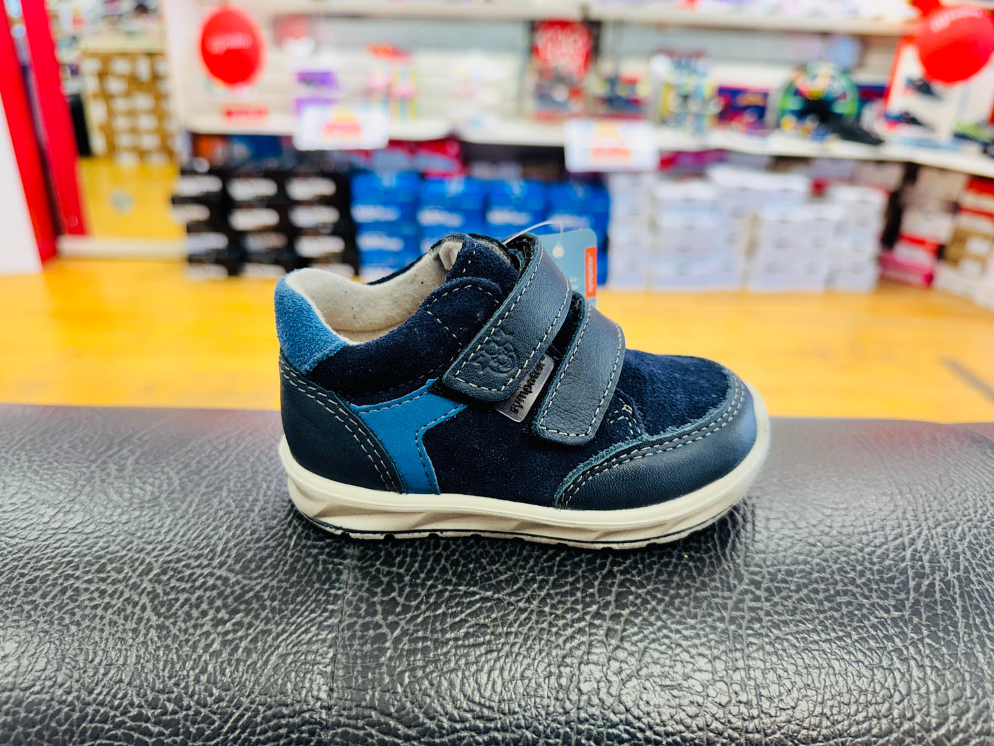 Ricosta Carlo navy velcro boot waterproof leather