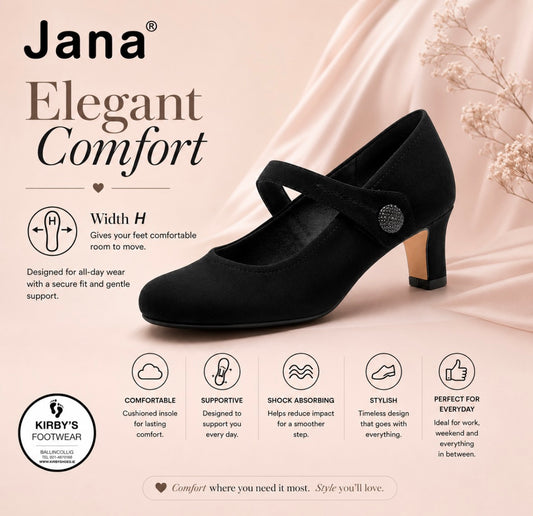 Jana heel black - 22473