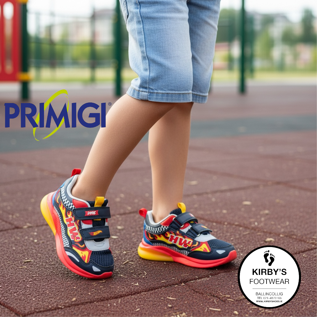 Primigi velcro trainer lights Hot Wheels navy - 1490611 - Kirbys Footwear Ltd