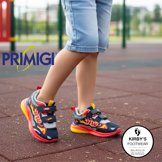 Primigi velcro trainer lights Hot Wheels navy - 1490611 - Kirbys Footwear Ltd