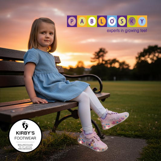 Pablosky trainer Fairy lights pink velcro 985270 - Kirbys Footwear Ltd