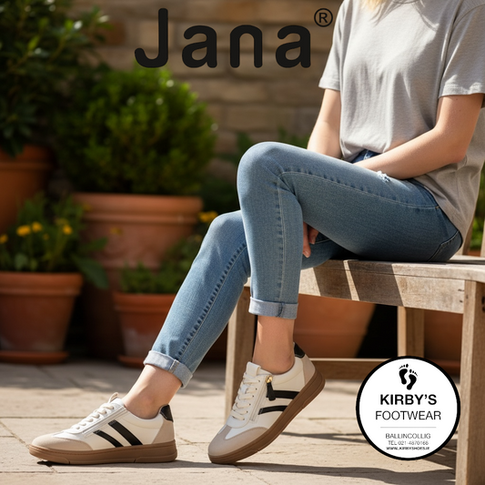 Jana trainer 23784 - beige - Kirbys Footwear Ltd