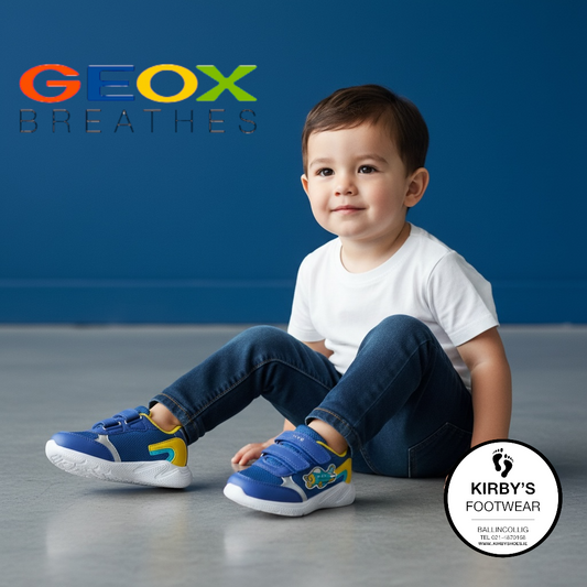 Geox Sprintye runner blue yellow - Kirbys Footwear Ltd