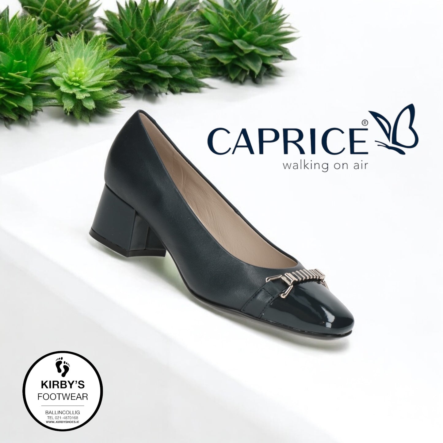 Caprice navy court leather - 22304