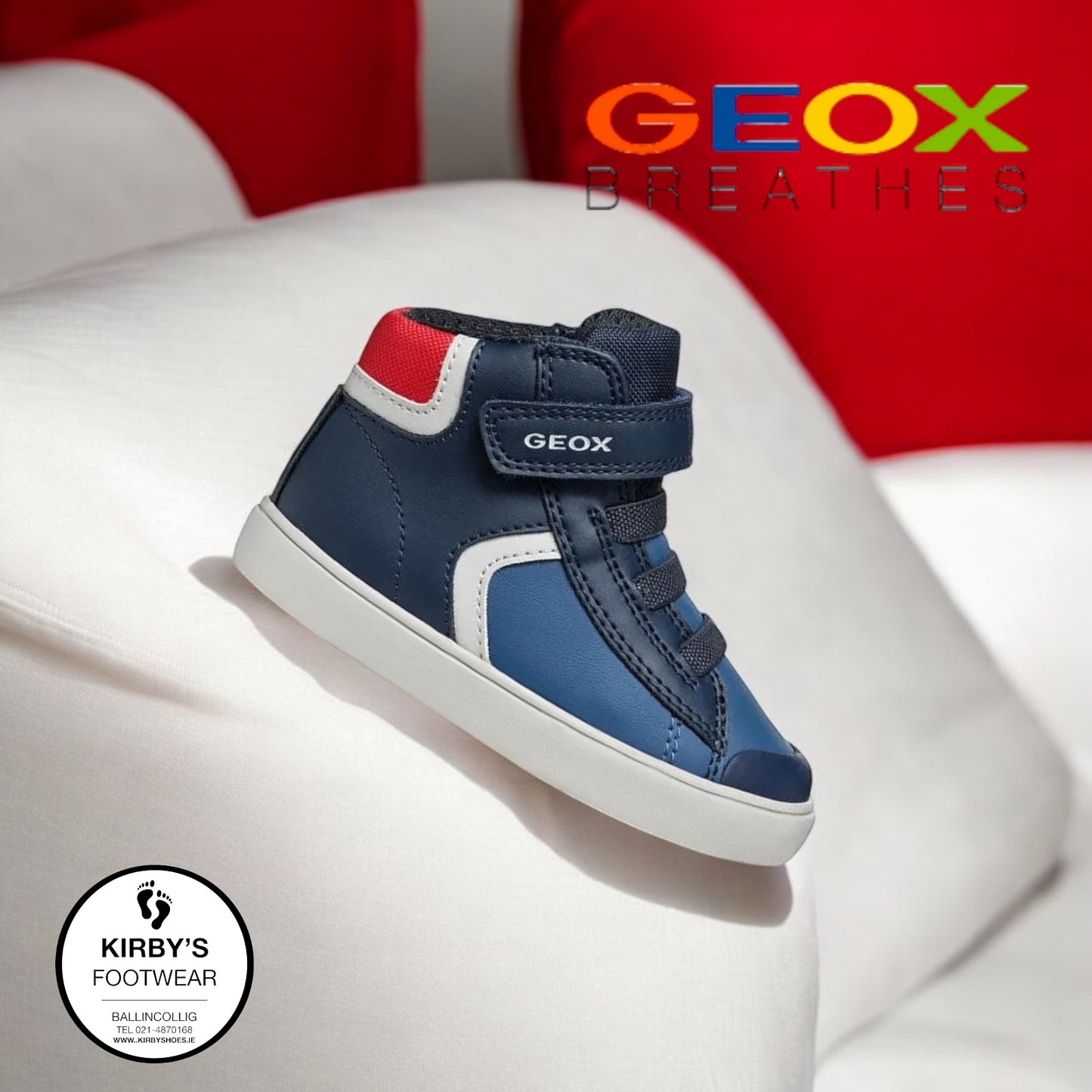 Geox Gisli high top - navy red