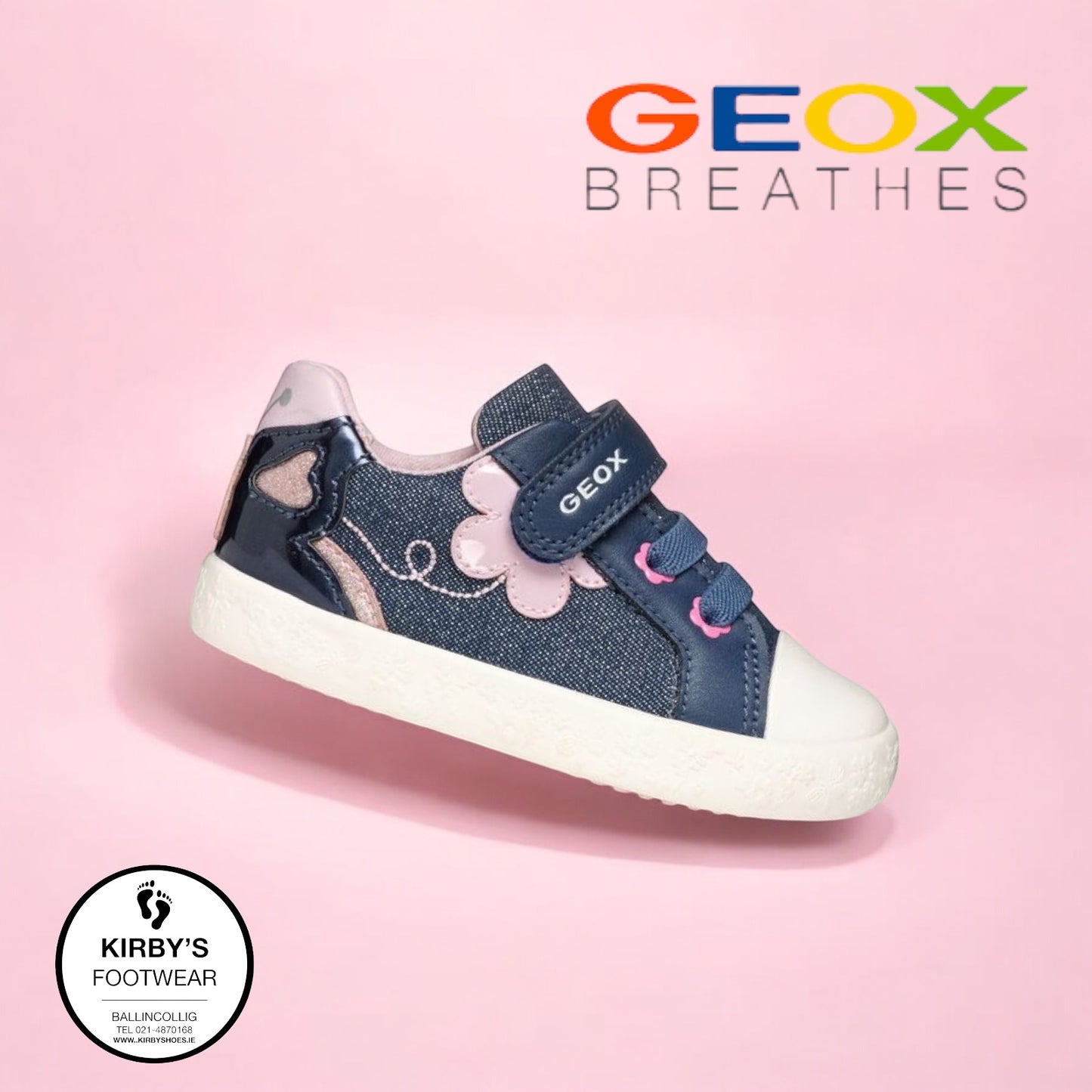 Geox Gisli navy pink canvas
