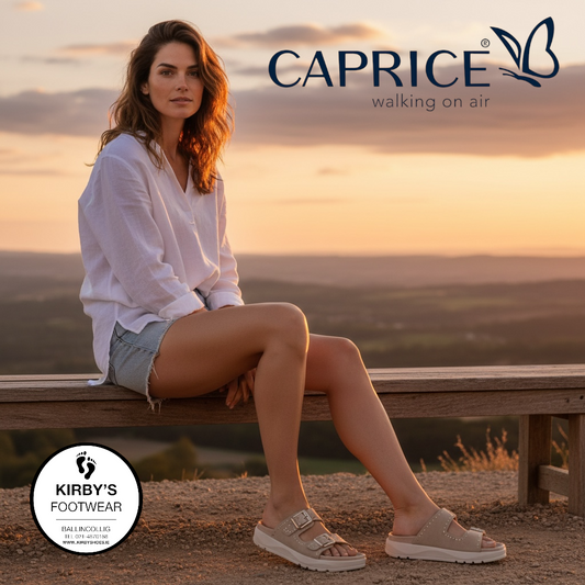 Caprice mule beige leather - 27201 - Kirbys Footwear Ltd