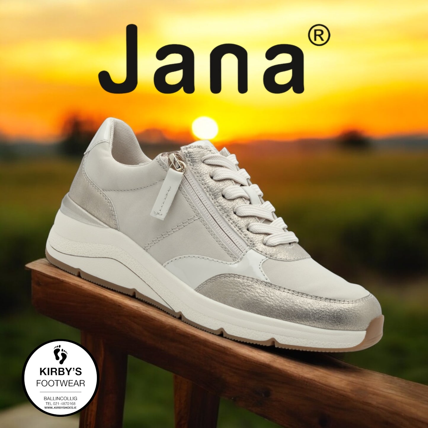 Jana trainer beige gold - 23777 - H Fit