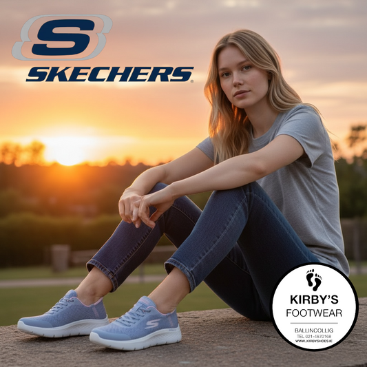 Skechers Slip in - Go walk flex - grand entry - periwinkle - Kirbys Footwear Ltd