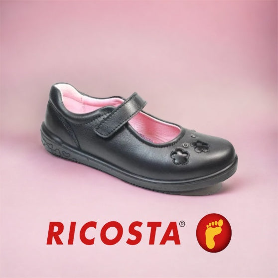 Ricosta Leya black leather - Kirbys Footwear Ltd