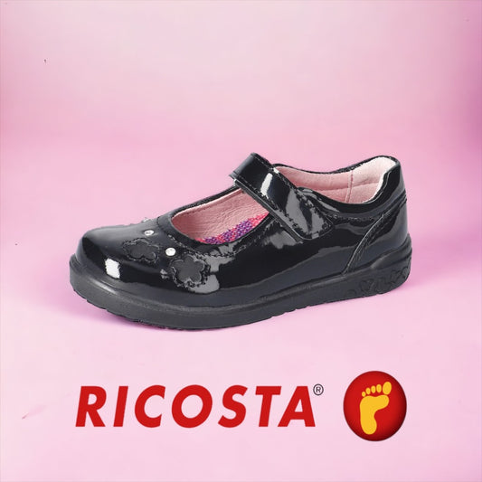Ricosta Leya black patent - Kirbys Footwear Ltd