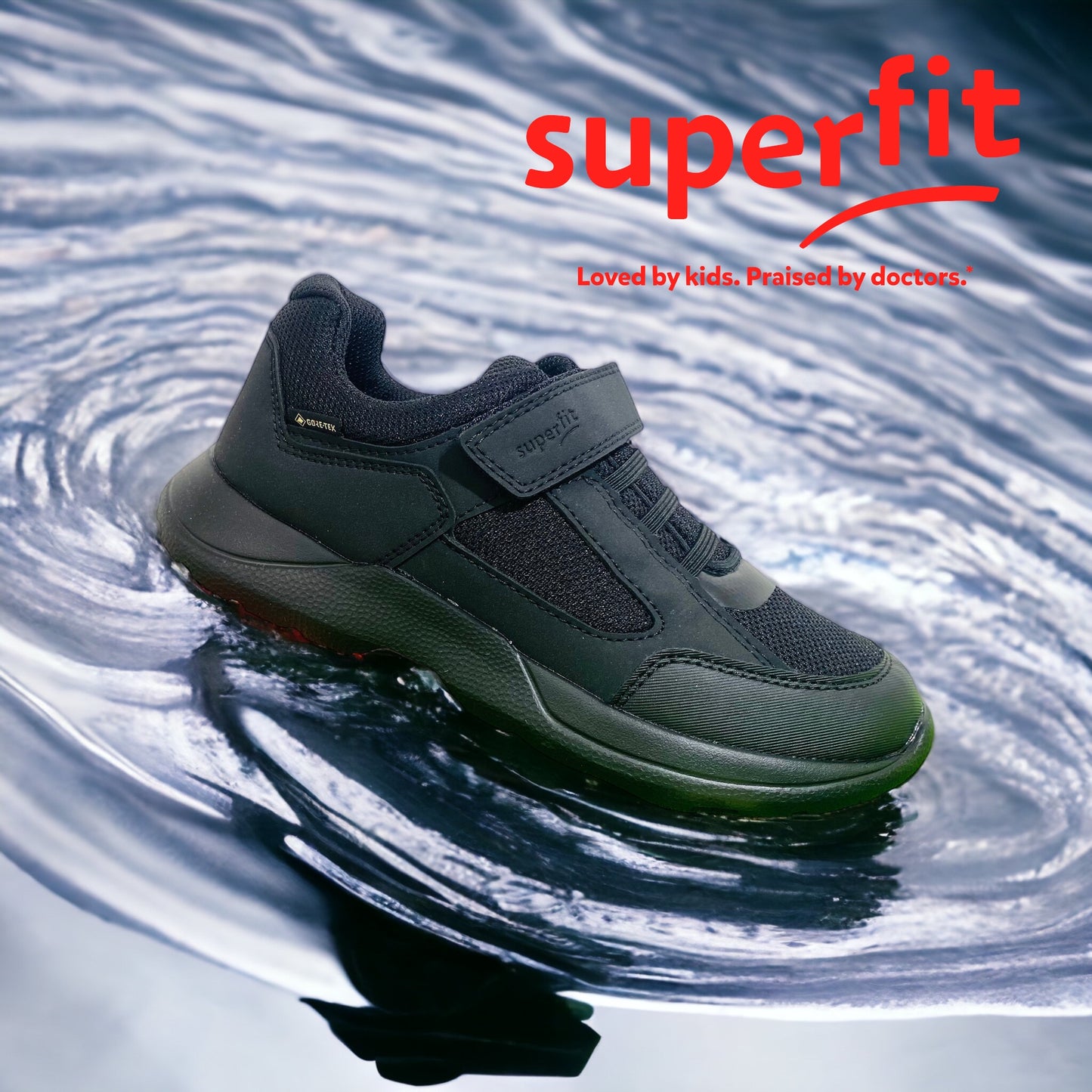 SuperFit Rush all black - waterproof goretex - Kirbys Footwear Ltd