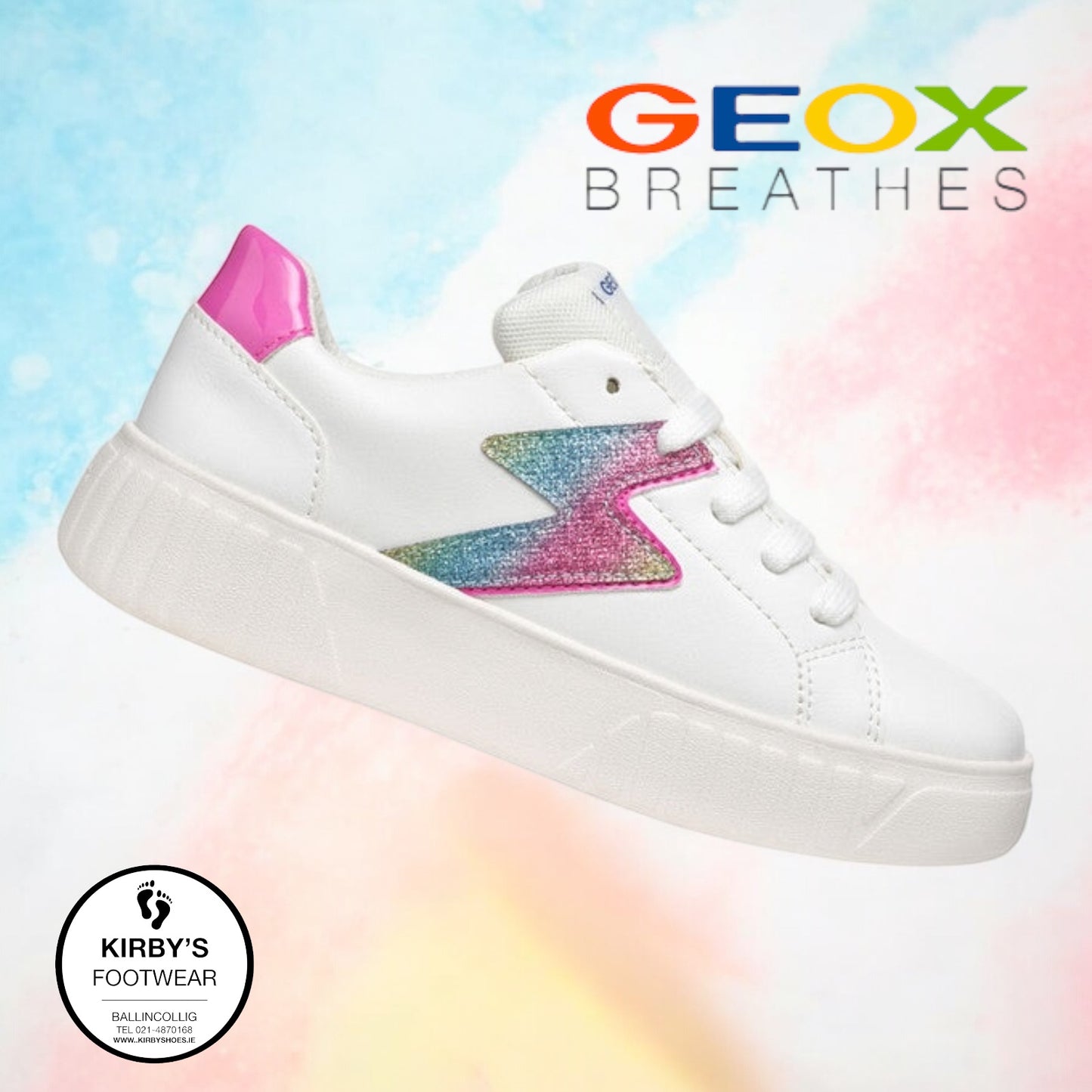 Geox Mikiroshi trainer white pink