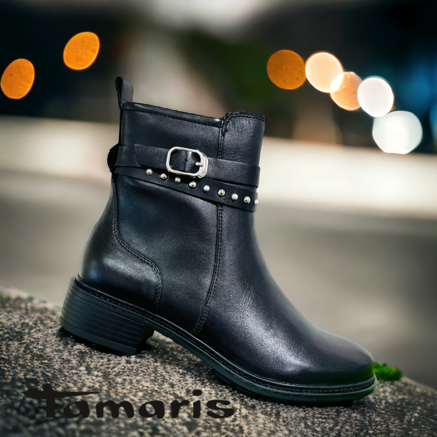 Tamaris ankle boot 25052 black leather