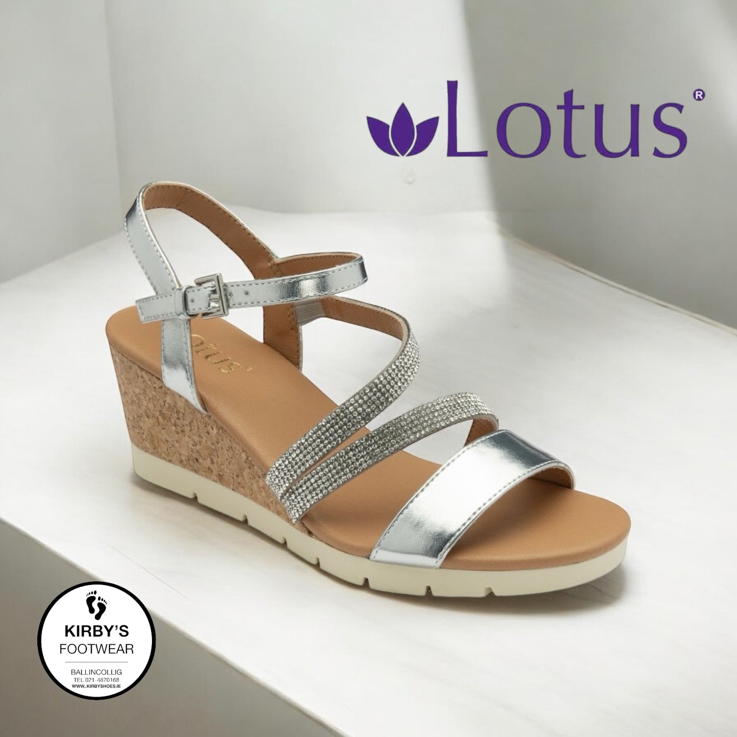 Lous Goldie wedge sandal - silver