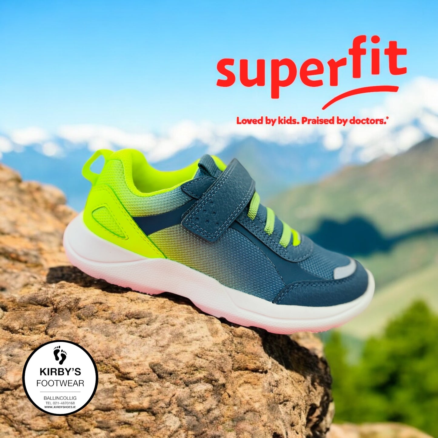 SuperFit Rush trainer blue/lime