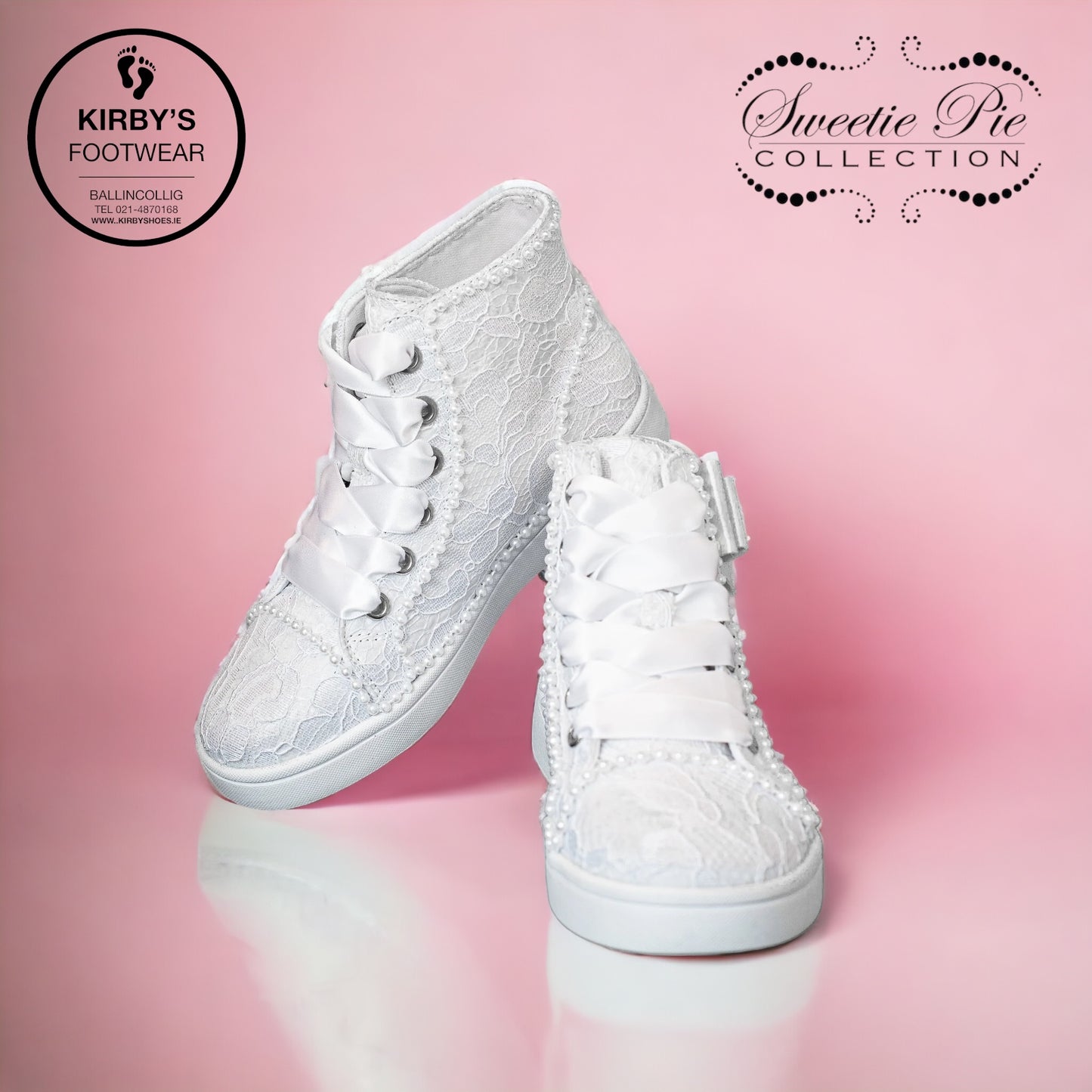 Sweeties Raya white lace communion - Kirbys Footwear Ltd