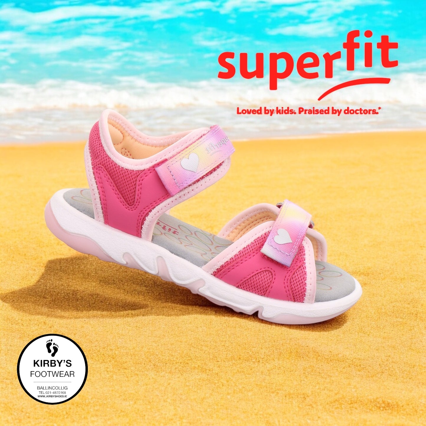 Superfit sandal pebble pink