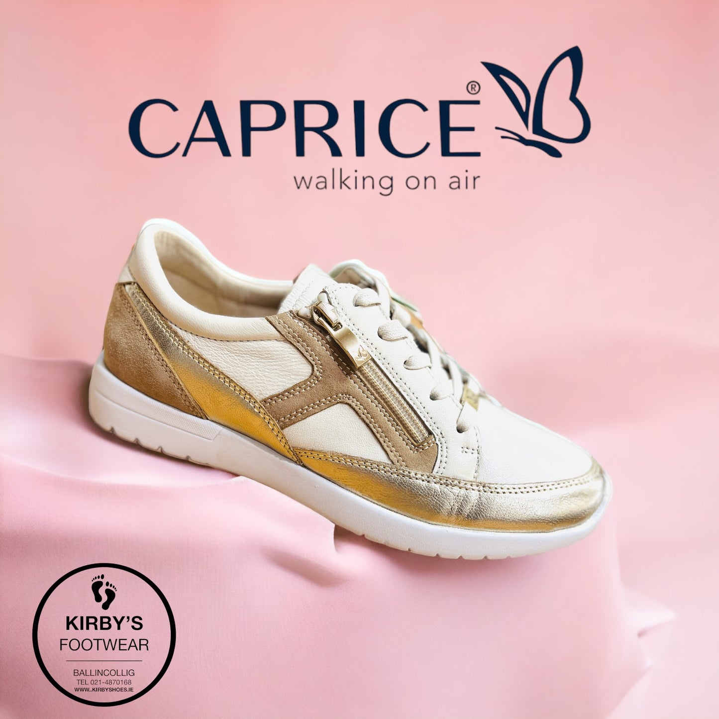 Caprice 23751 sand gold trainer