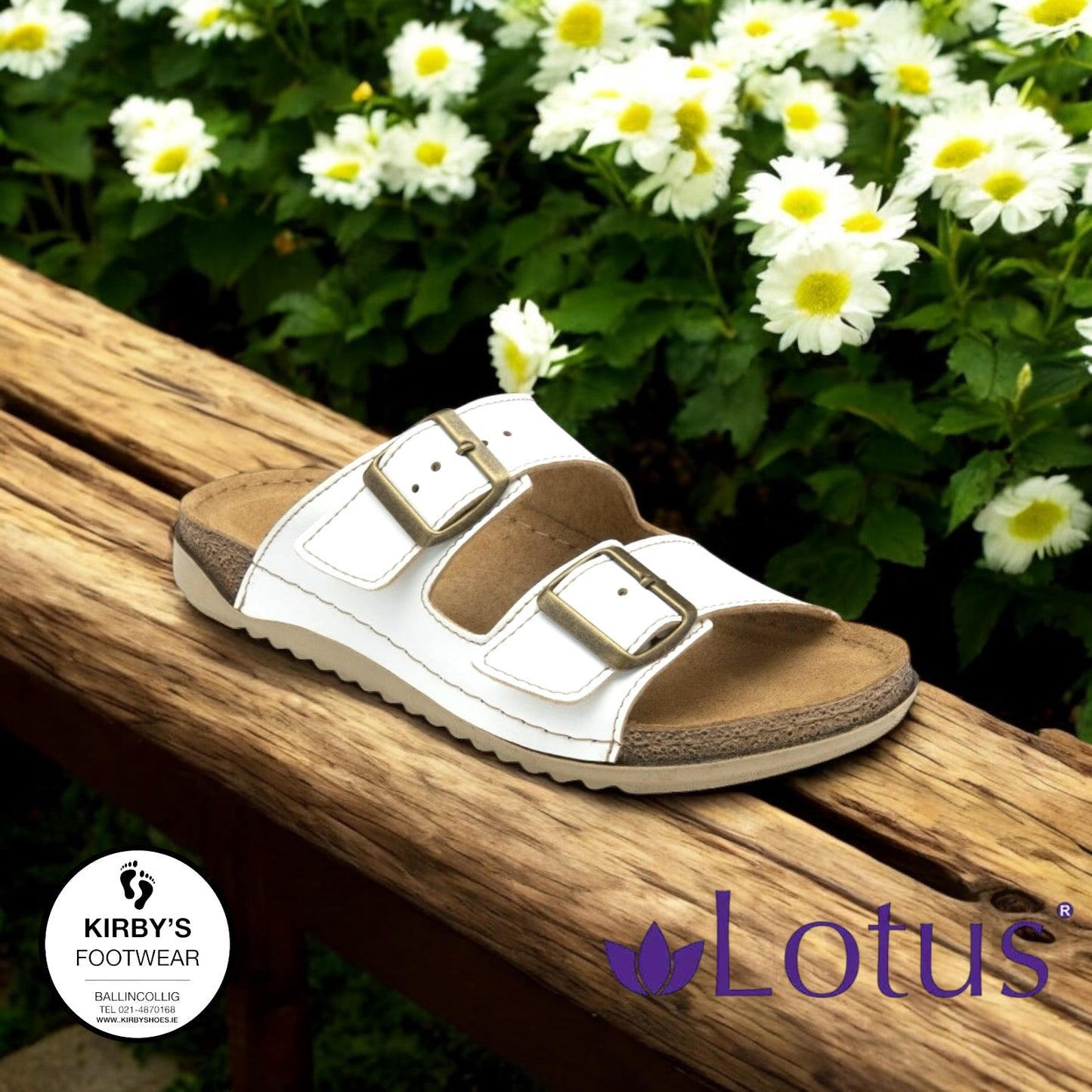 Lotus Trento mule - White