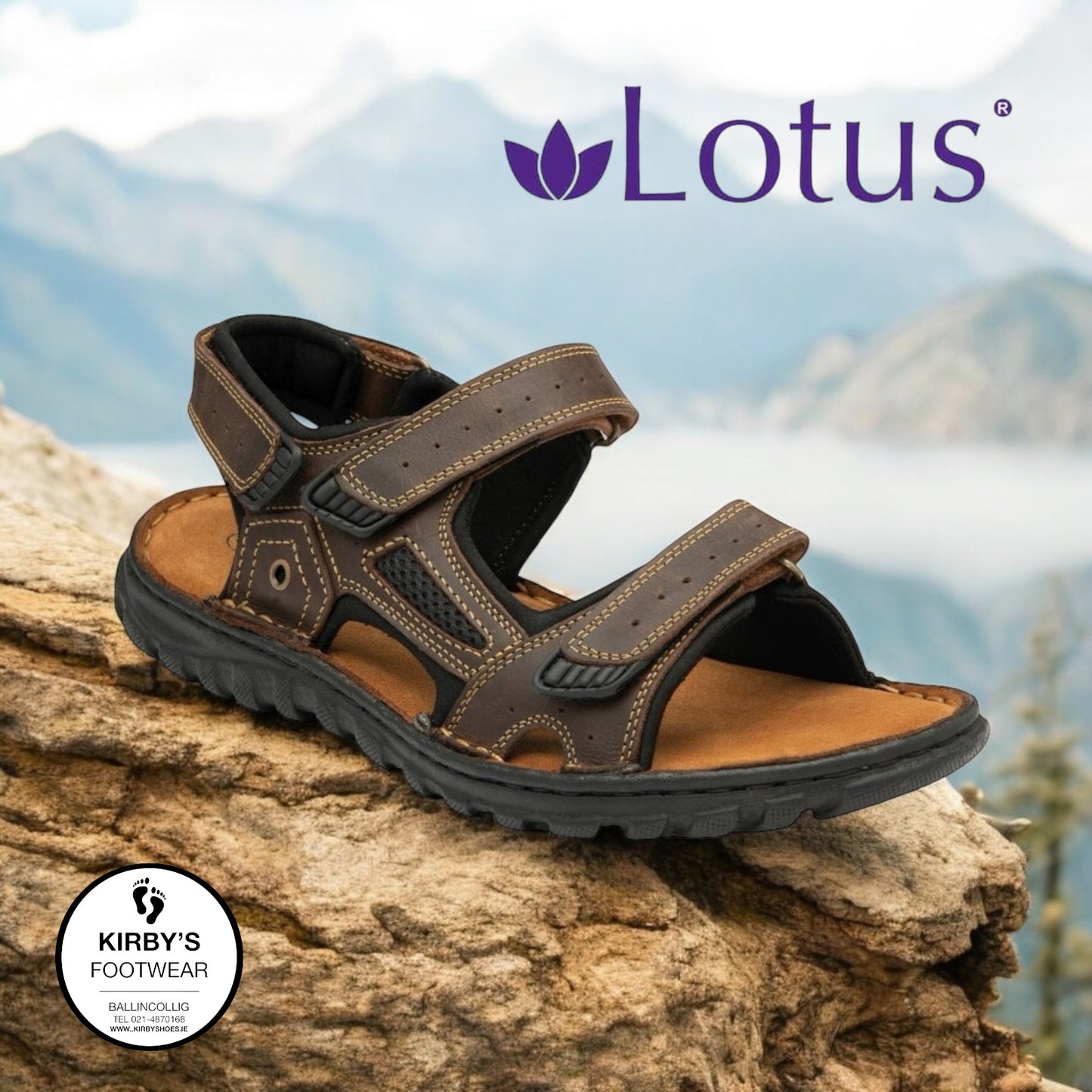 Lotus Noah sandal brown - Kirbys Footwear Ltd