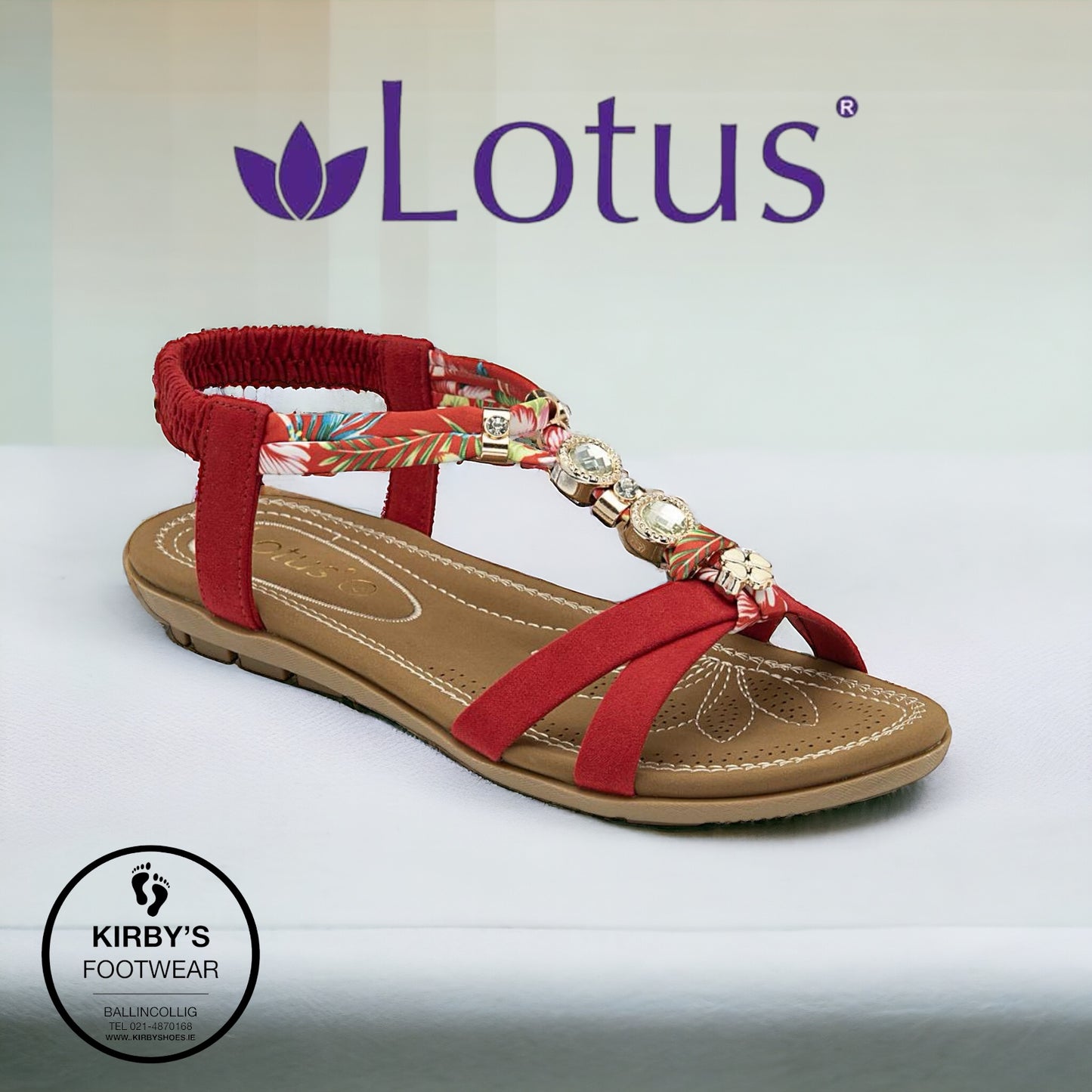 Lotus Claribel sandal red