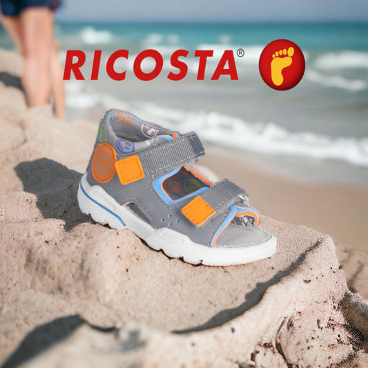 Ricosta Franky - grey/orange - sandal